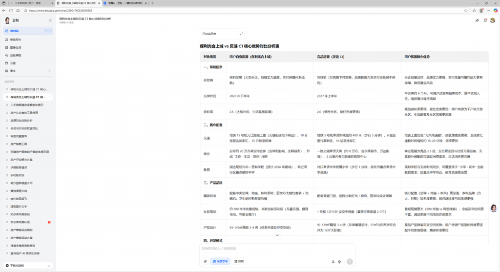 一键对比房源竞品！优劣势清晰可视化，买房选房不踩坑