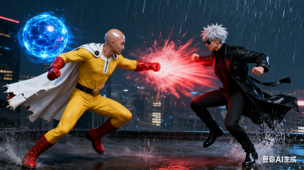 破次元对决：AI 驱动五条悟VS琦玉虚幻引擎打斗创作全解
