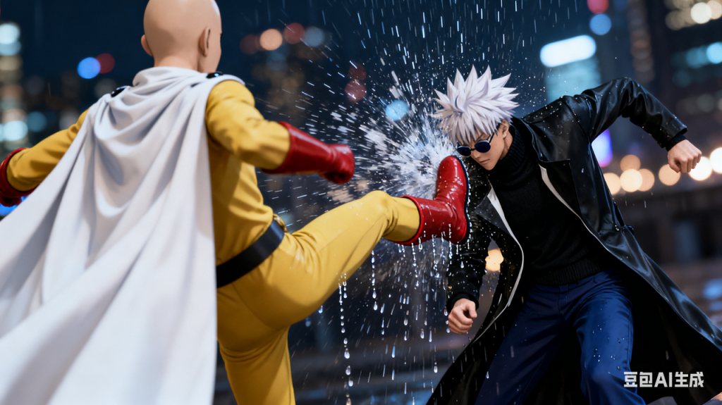 破次元对决：AI 驱动五条悟VS琦玉虚幻引擎打斗创作全解